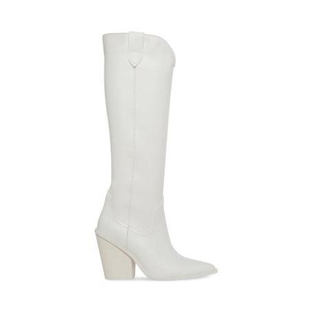 Botas Hasta La Rodilla Steve Madden Bronco Mujer Blancas | ES QS83ES